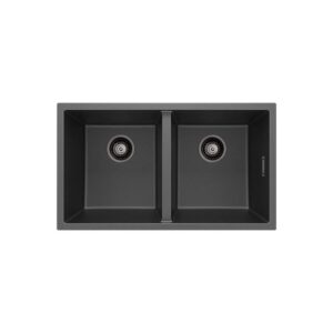 Kuro Double Bowl Kitchen Sink 34L/34L 787 x 457 x 240 Granite