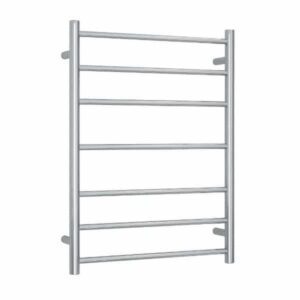 Ladder Heated Towel Rail Round 7 Bar 600x800x122mm Polished S/S