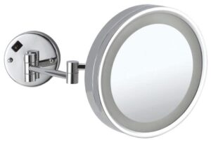 Magnifying Mirror 3x Round 250mm White LED Hard-Wired Chrome