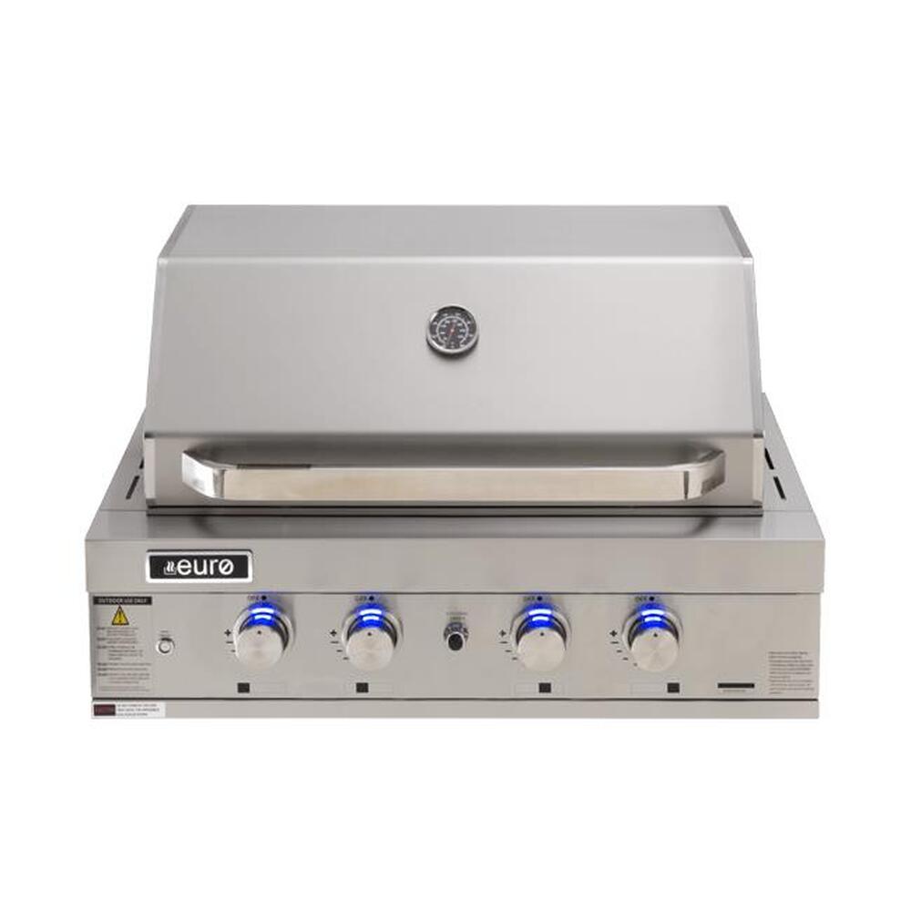 BBQ Built-In 90cm 4 Burner with Hood S/S