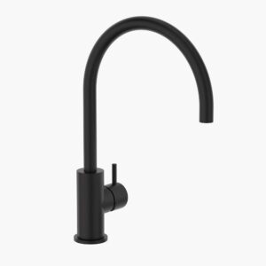Round Pin Sink Mixer Matte Black LF
