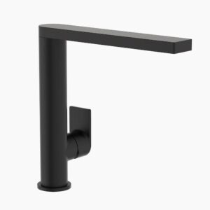 Round Square Sink Mixer Matte Black