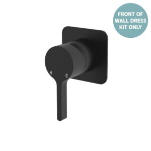 Sansa Shower Mixer Square Plate Matte Black Trim Kit ONLY LF