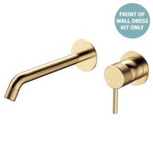 Axle Wall Basin/Bath Mixer Small Round Plates 200mm Outlet Urban Brass Trim Kit ONLY
