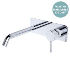 Axle Wall Basin/Bath Mixer Rectangular Plate 200mm Outlet Chrome Trim Kit ONLY