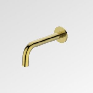 New York Bath Outlet Curved 200mm Brushed Gold