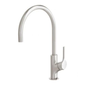 Vivid Slimline Oval Gooseneck Sink Mixer 220mm Brushed Nickel LF