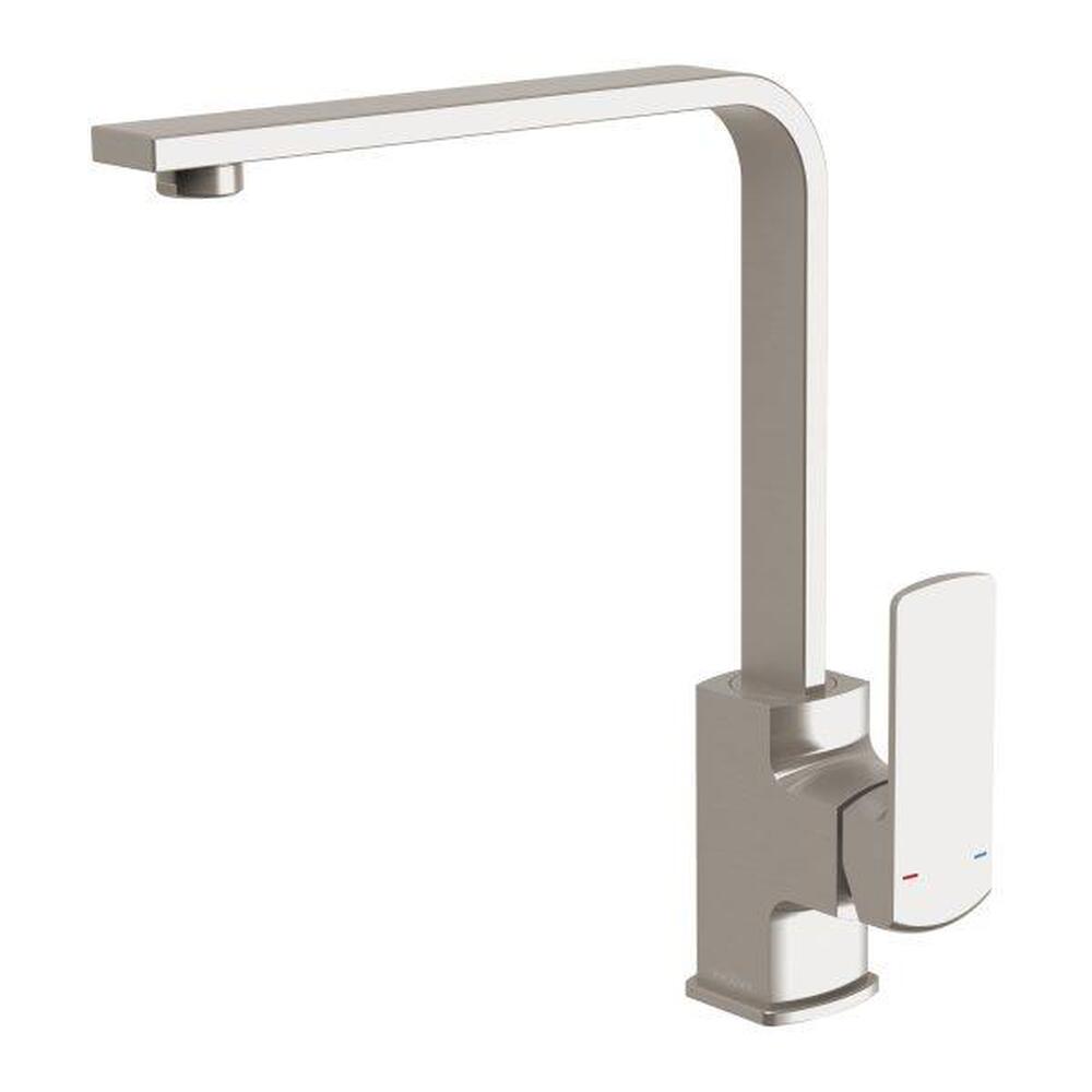 Teva Sink Mixer Straight Outlet 200mm Squareline Brushed Nickel