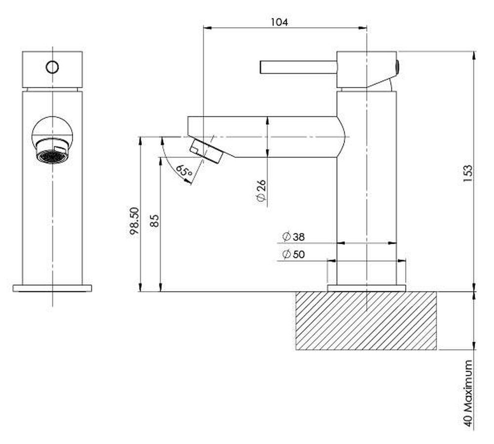 Pina Basin Mixer Brushed Nickel LF - Image 2