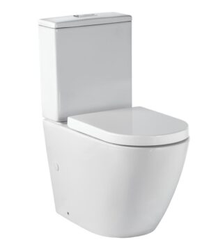 Arko Wall Faced Toilet Suite Cleanflush Soft Close Classic Seat Gloss White
