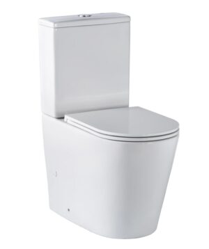 Modia Wall Faced Toilet Suite Cleanflush Soft Close Flat Seat