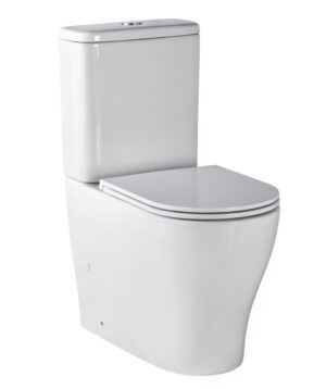 Limni Wall Faced Toilet Suite Cleanflush Soft Close Flat Seat