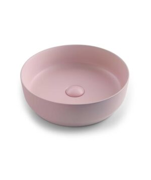 Aurora Ceramic Basin Above Counter 385x120mm Matte Rose Quartz