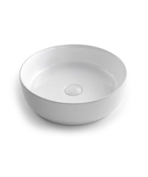 Aurora Ceramic Basin Above Counter 385x120mm Gloss White