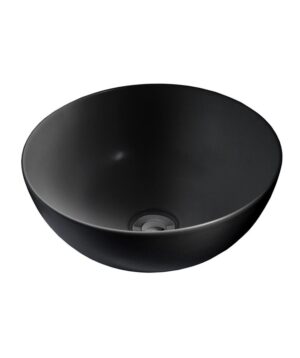 Arko Ceramic Basin Above Counter 360mm 0TH NOF Matte Black