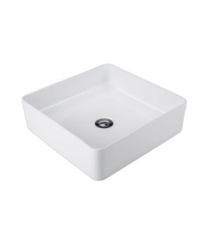 Plati 029 Ceramic Basin Above Counter 400x400mm 0TH NOF White