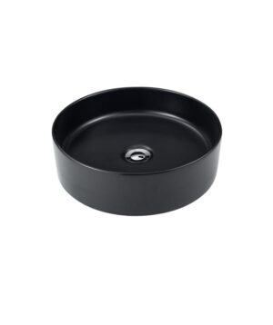 Arko Ceramic Basin Above Counter 310mm 0TH NOF Matte Black