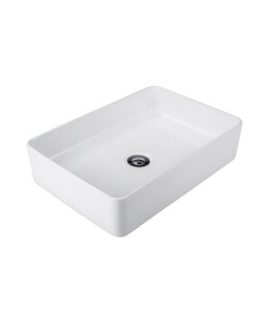 Plati 030 Ceramic Basin Above Counter 500x350mm 0TH NOF White