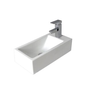Kyra 514 Ceramic Basin Above Counter/Wall 500x250mm 1TH OF White
