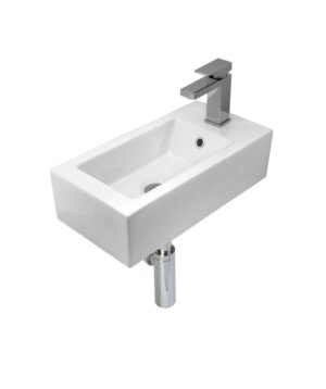 Chios 521 Ceramic Basin Above Counter/Wall 500x250mm 1TH OF White
