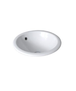 Syros 213 Ceramic Basin Inset 400mm 0TH OF White