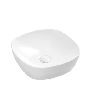 Limni 360 Above Counter Ceramic Basin Square 360x360mm White Gloss