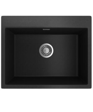 Oros 620 Arqstone Sink 620x495x240mm 0TH OF Black