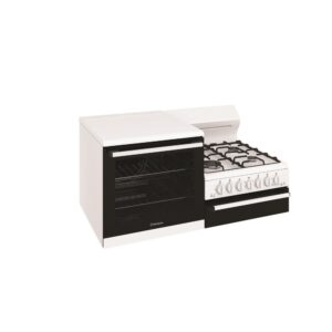 Gas Cooker Elevated 108cm LH Conventional Oven Seperate Grill 4 Burner Gas Hob White NG