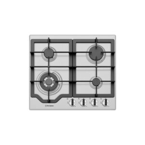 Gas Cooktop 60cm 4 Burner Inc Wok 14.4MJ/h S/S