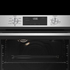 Electric Oven Built-In 60cm 7 MF Fan Grill Plug Knob Controls S/S