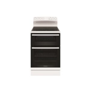 Electric Upright Cooker 60cm Fan Forced Seperate Grill 4 Zone Cermaic Cooktop White