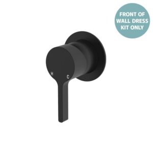 Sansa Shower Mixer Small Round Plate Matte Black Trim Kit ONLY LF