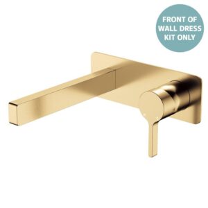 Sansa Wall Basin Mixer Rectangular Plate Urban Brass Trim Kit ONLY LF