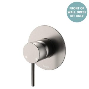 Kaya Shower Mixer Large Round Plate Brushed Nickel Trim Kit ONLY LF