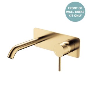 Kaya Basin/Bath Wall Mixer Rectangular Plate 160mm Outlet Urban Brass Trim Kit ONLY