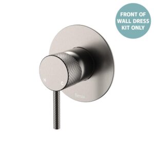 Axle Shower Mixer Large Round Plate Brushed Nickel Trim Kit ONLY LF