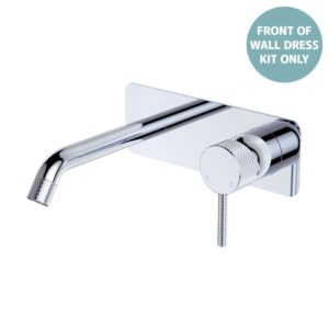 Axle Wall Basin/Bath Mixer Rectangular Plate 160mm Outlet Chrome Trim Kit ONLY