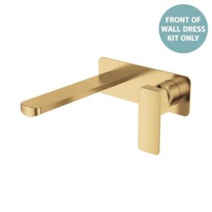 Tono Wall Basin/Bath Mixer Rectangular Plate 200mm Outlet Urban Brass Trim Kit ONLY LF