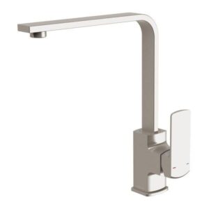 Teva Sink Mixer Straight Outlet 200mm Squareline Brushed Nickel