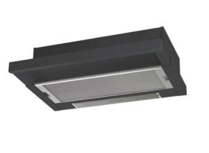 Slideout Rangehood 60cm 2 Speed Fan 200m3/h Black