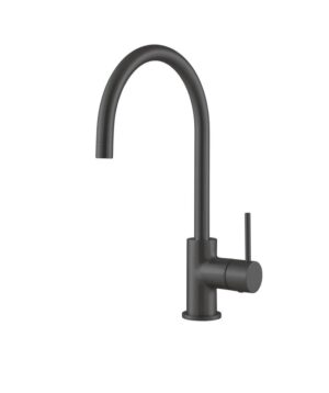 Fiori Kitchen Mixer Gooseneck Swivel Matte Black