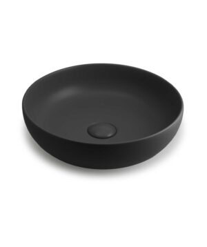 Aurora 380 Ceramic Basin Above Counter 380 x115mm Matte Black