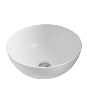Arko Ceramic Basin Above Counter 360mm 0TH NOF Matte White