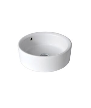 Syros 012 Ceramic Basin Above Counter 405mm 0TH NOF White