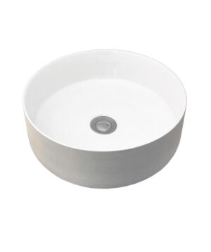 Arko Ceramic Basin Above Counter 355mm 0TH NOF White Textured