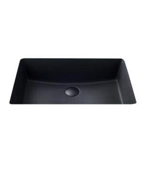Plati 204 Ceramic Basin Undermount 550x350mm 0TH OF Matte Black