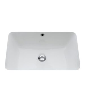 Plati 555 Basin Undermount Rectangular White Gloss