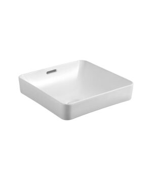 Obello 376 Basin Inset Square White Silk Matte
