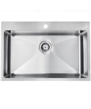 Kubic Deep 750 Sink Galley 750x500mm 1TH OF Silk S/S