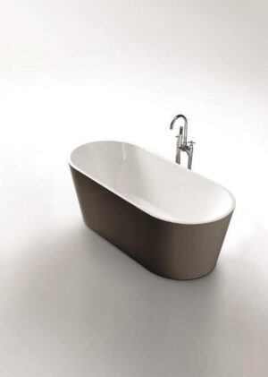 Fairhaven Freestanding Bath Black/White 1700mm